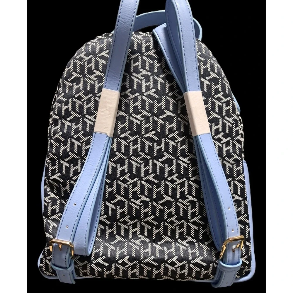 Tommy‎ Hilfiger Classic Monogram with Pop of Color, Backpack, Black and White